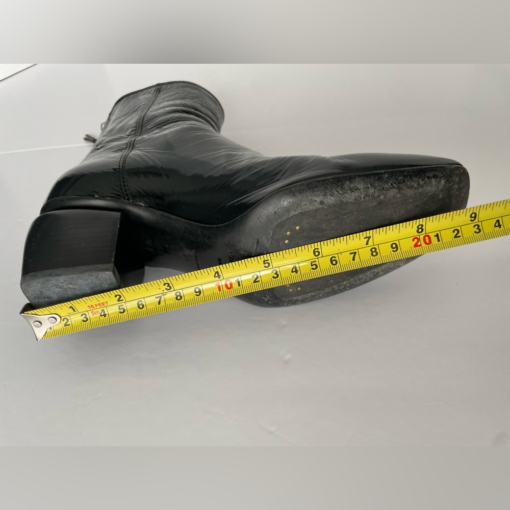 OFFICINE CREATIVE Black Patent Ankle Boots EU 37 Made in Italy - Picture 12 of 16